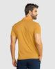 Camiseta tipo polo con botones  funcionales  con mangas y cuello tejido#color_113-mostaza