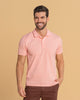 Camiseta tipo polo con botones  funcionales  con mangas y cuello tejido#color_120-rosado