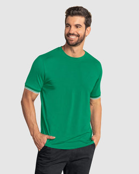 Camiseta cuello redondo manga corta#color_601-verde