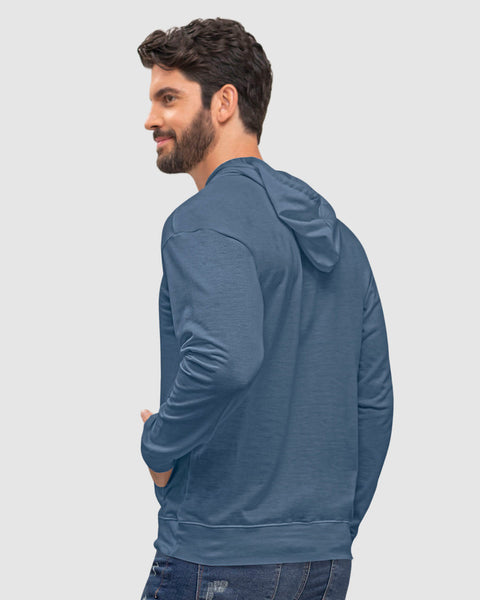 Camiseta masculina manga larga con capucha y tiras de ajuste#color_500-azul-medio