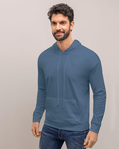 Camiseta masculina manga larga con capucha y tiras de ajuste#color_500-azul-medio