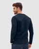 Camiseta manga larga con botones  funcionales y cuello redondo#color_024-azul-oscuro
