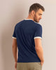 Camiseta manga corta con cuello y mangas en contraste#color_457-azul