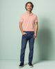 Camiseta tipo polo con elástico decorativo en mangas#color_301-rosado-pastel