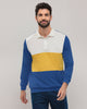 Camiseta  manga  larga con franjas de color#color_457-bloques-azul