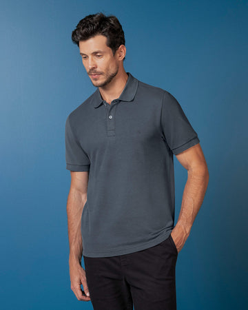 Camiseta polo manga corta con botones funcionales#color_c13-gris-oscuro