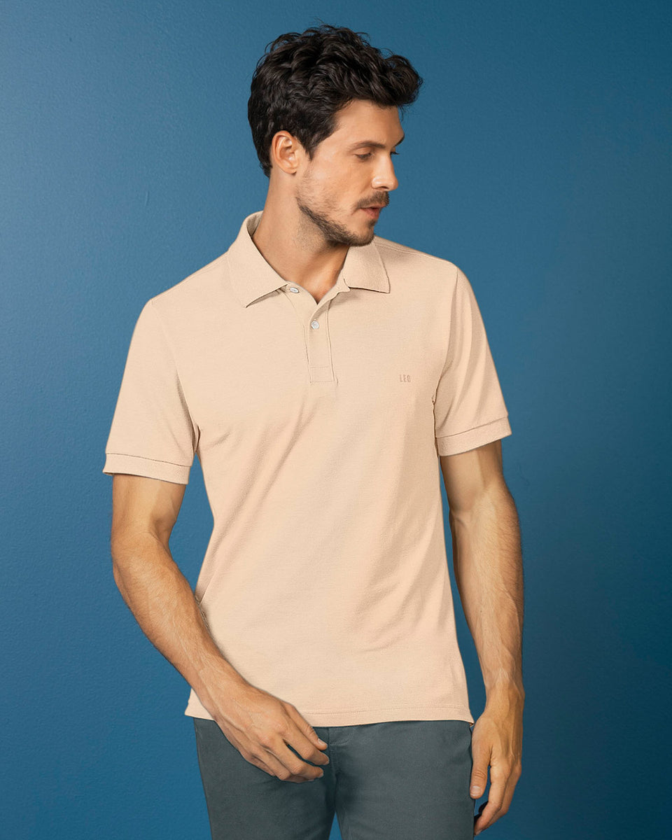 Camiseta polo manga corta con botones funcionales