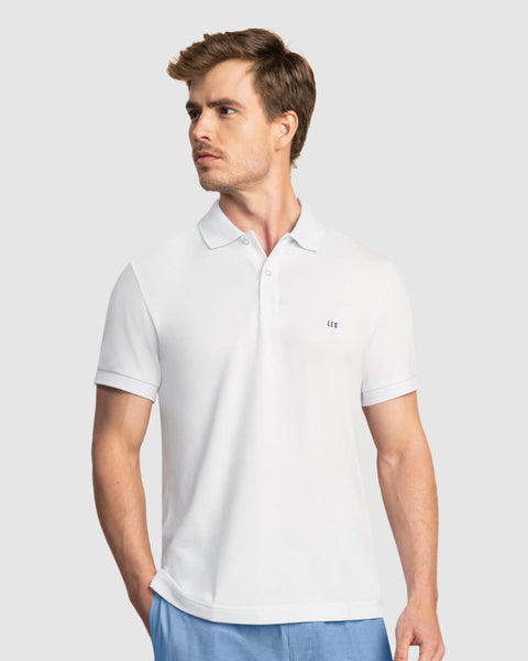 Camiseta tipo polo manga corta masculina#color_000-blanco