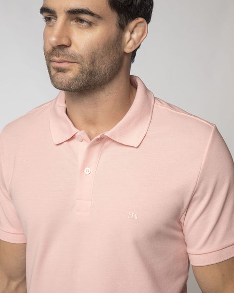 Camiseta tipo polo manga corta masculina#color_281-rosado-pastel