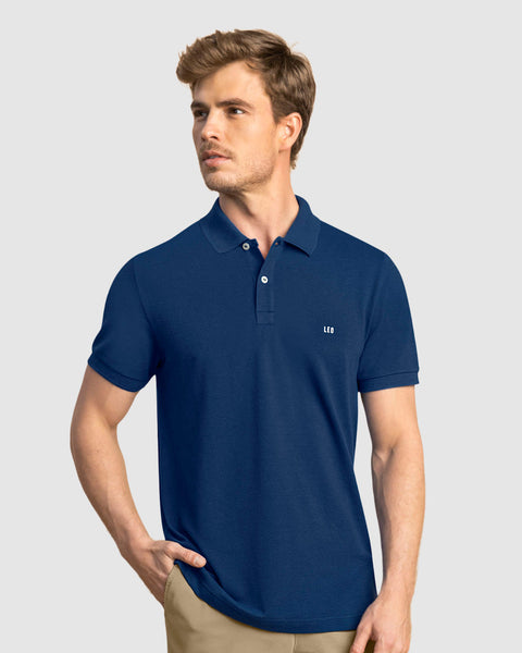 Camiseta tipo polo manga corta masculina#color_457-azul-oscuro