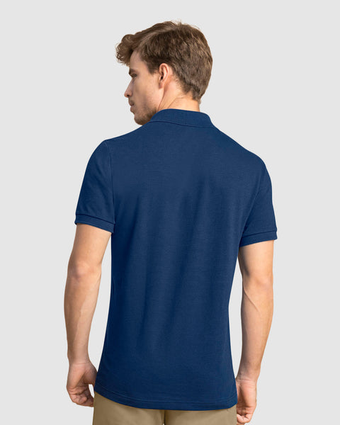 Camiseta tipo polo manga corta masculina#color_457-azul-oscuro