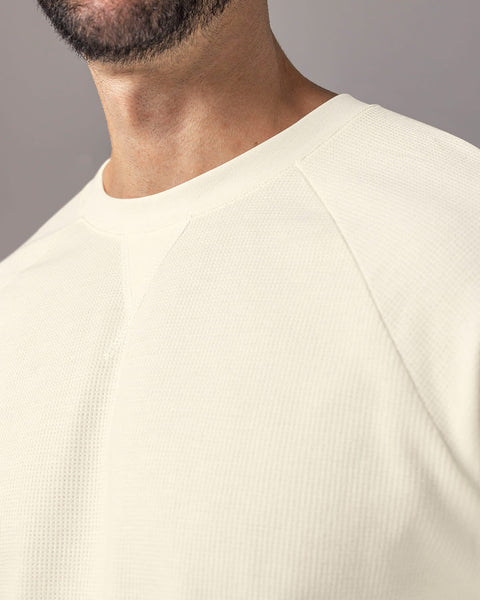 Camiseta manga larga cuello redondo básico para hombre#color_018-marfil