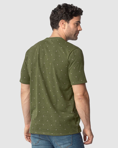 Camiseta manga corta con estampado continuo#color_601-verde-taupe