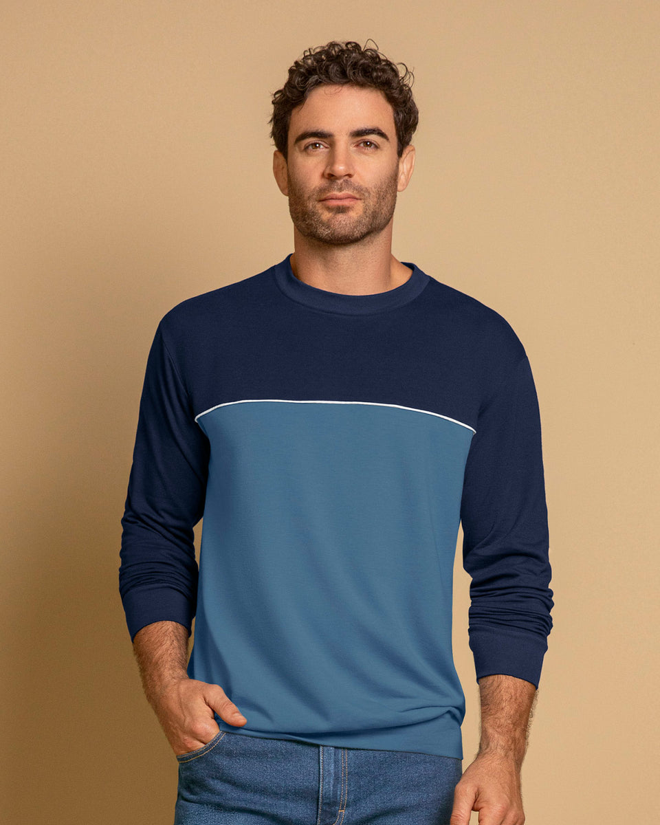 Camiseta manga larga masculina básica
