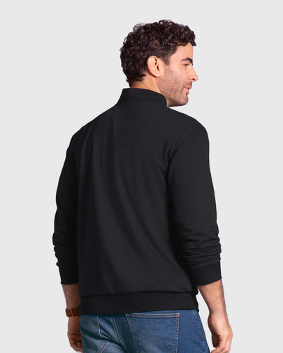 Camiseta manga larga cuello alto con botones funcionales#color_700-negro