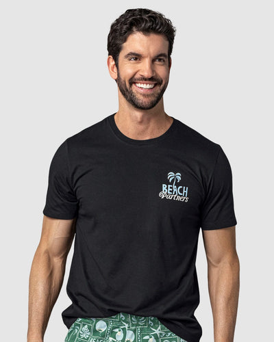 Camiseta manga corta de pijama navidad para hombre#color_700-negro