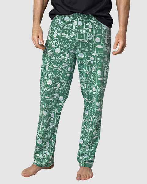 Pantalón bota recta con estampado#color_254-verde-estampado