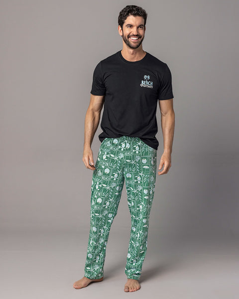 Pantalón bota recta con estampado#color_254-verde-estampado