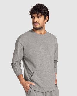 Camiseta manga larga  con bolsillo funcional frontal#color_711-gris