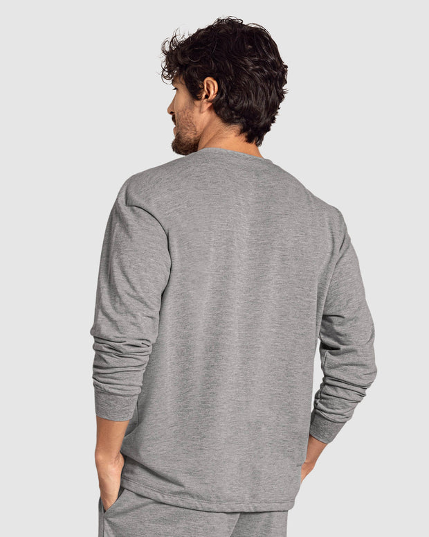 Camiseta manga larga  con bolsillo funcional frontal#color_711-gris