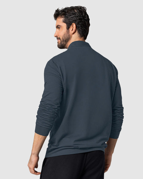 Camiseta manga larga cuello alto con bloque de color#color_711-gris