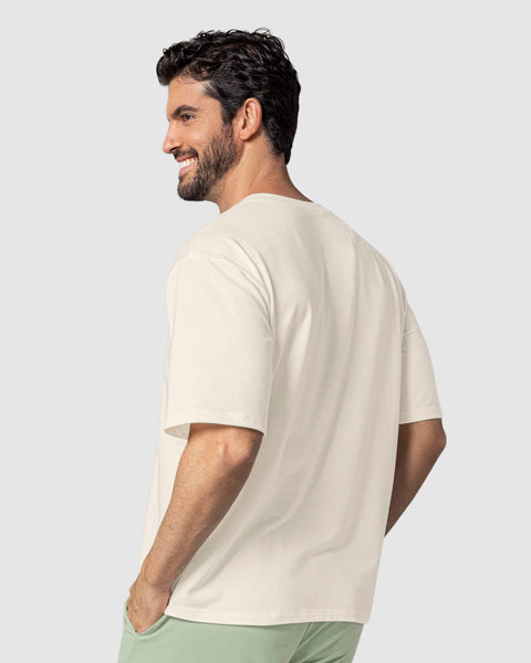Camiseta básica manga corta de silueta amplia en burda#color_018-marfil