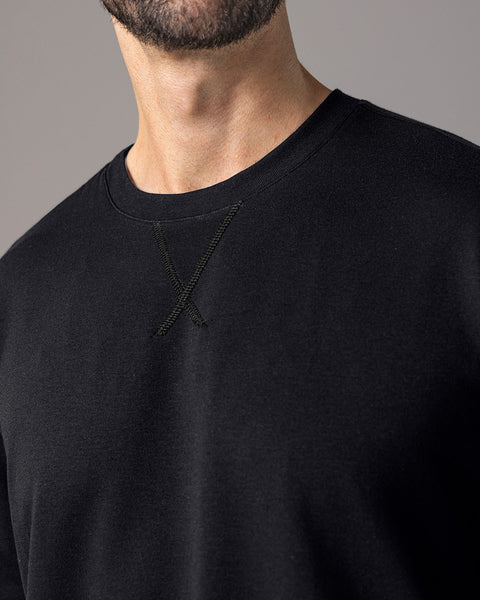 Camiseta básica manga corta de silueta amplia en burda#color_700-negro