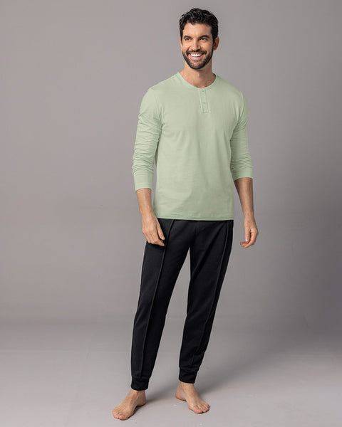 Camiseta manga larga básica#color_600-verde-claro-pastel
