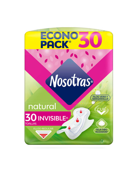 Toallas higiénicas nosotras natural invisible tela#color_sin-color