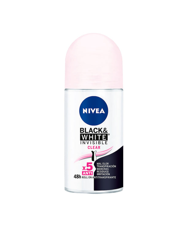 Nivea Deo Invisible B&W Fem - Clear Roll On 50ML#color_001-blanco-negro