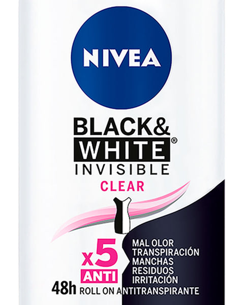 Nivea Deo Invisible B&W Fem - Clear Roll On 50ML#color_001-blanco-negro