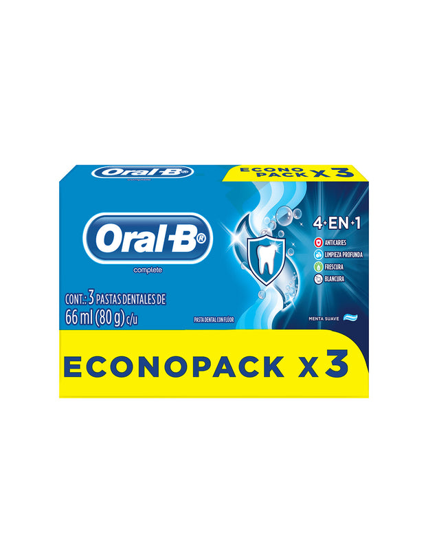 Oral-B Complete 4 en 1 Pasta Dental Con Flúor 80g 3pack#color_menta