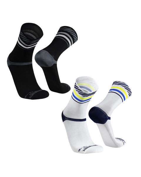 Medias de Deportivas Running Ciclismo 2 Pack Tangente#color_700-negro-blanco