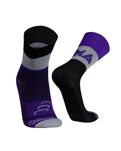 Medias de Compresión 20-30 mmHg Caña Media para Running y Ciclismo de Gama Alta#color_700-negro-morado