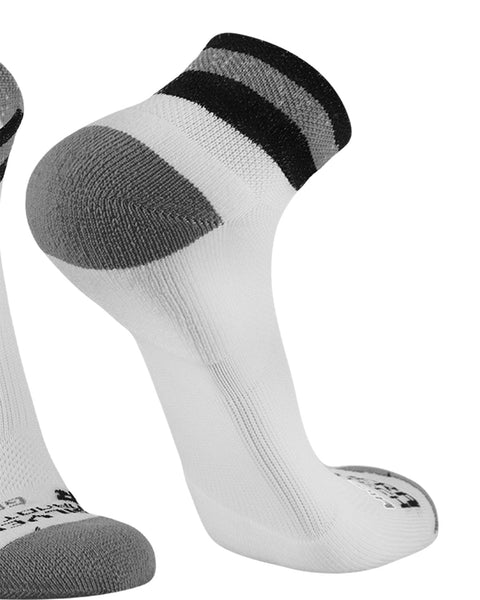 Medias Taloneras de Compresión Acolchadas para Running y Ciclismo Caña Corta | Gamma#color_000-blanco