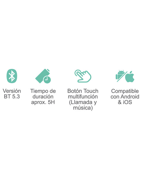 Audífono BT 5.3 TD22 TWS#color_305-rosa