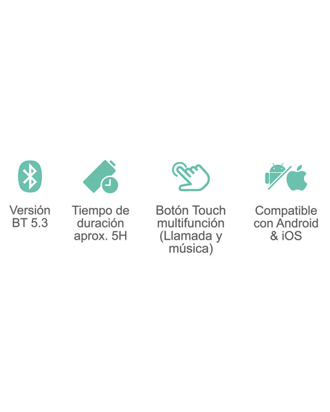 Audífono BT 5.3 TD22 TWS#color_667-menta