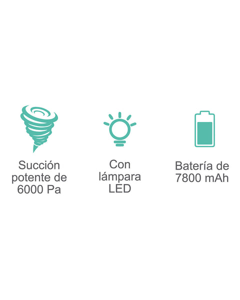 Mini Aspiradora GEOZ Inalámbrica 6,000Pa#color_001-blanco