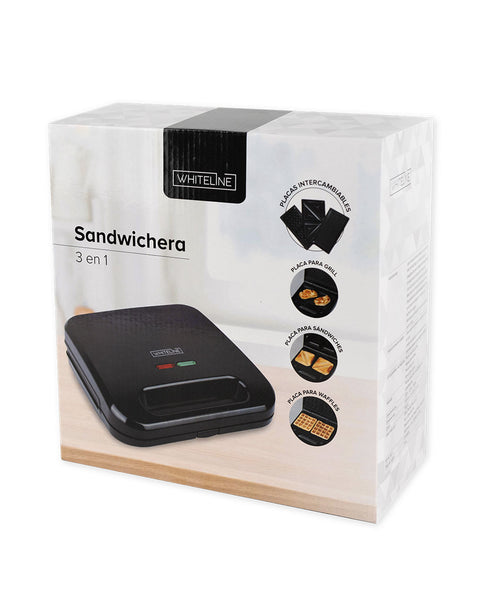 Sanguchera 3 en 1 con Placas Intercambiables#color_negro