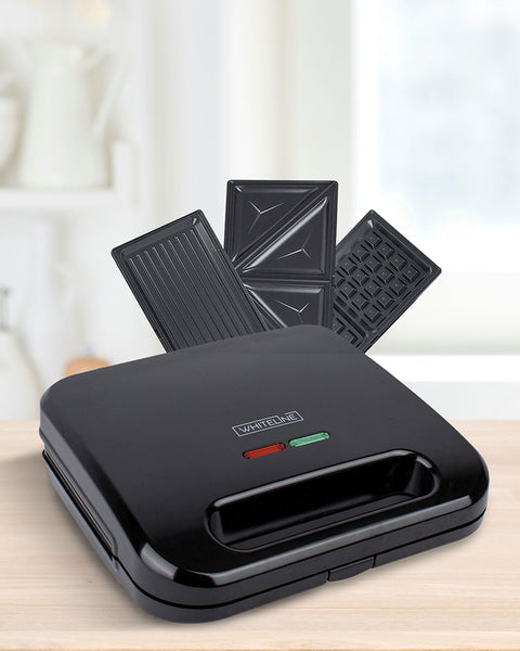Sanguchera 3 en 1 con Placas Intercambiables#color_negro