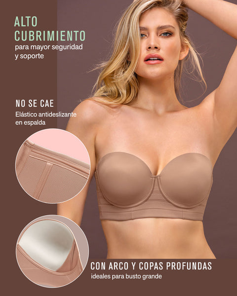 Brasier strapless para busto grande outlet