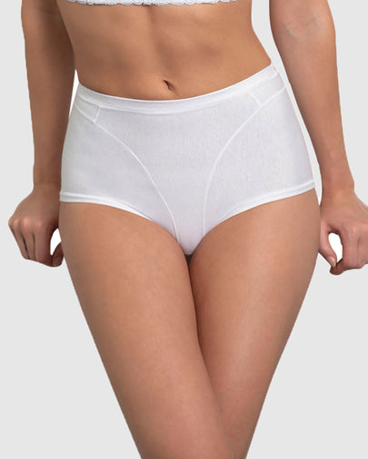 Calzón clásico de control suave en abdomen#color_000-blanco