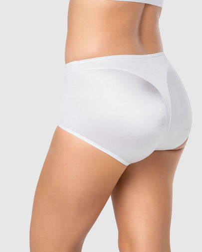 Calzón clásico de control suave en abdomen#color_000-blanco