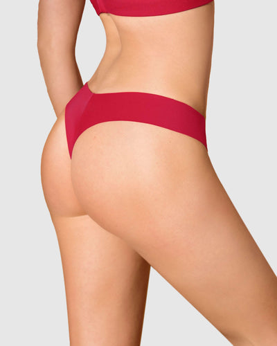 Calzón brasilera invisible ultraplano sin elásticos y de pocas costuras#color_309-rojo