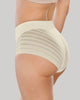 Calzón faja clásico con control moderado de abdomen y bandas en tul#color_898-marfil