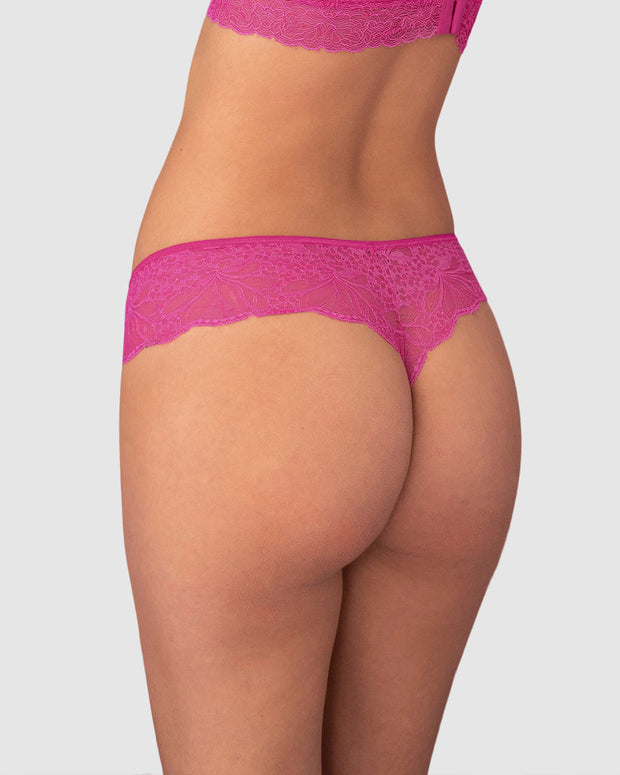 Calzón estilo tanga brasilera con laterales y encaje#color_053-rosa-intenso