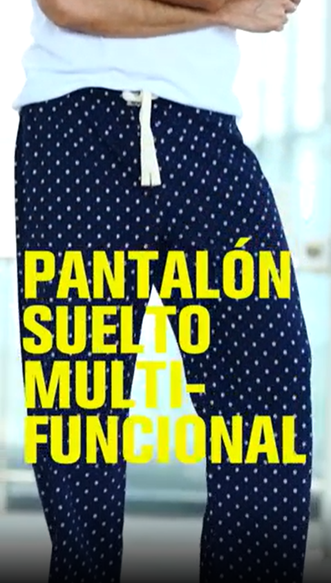 Pantalón largo en algodón cómodo y funcional para hombre