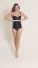 Traje de baño entero control suave de abdomen uso strapless o convencional#all_variants