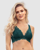 Bralette con copas en espuma cubierto en encaje