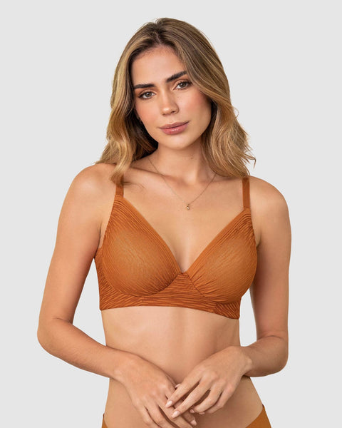 Brasier con cubrimiento total del busto comfort fit#color_a34-ocre